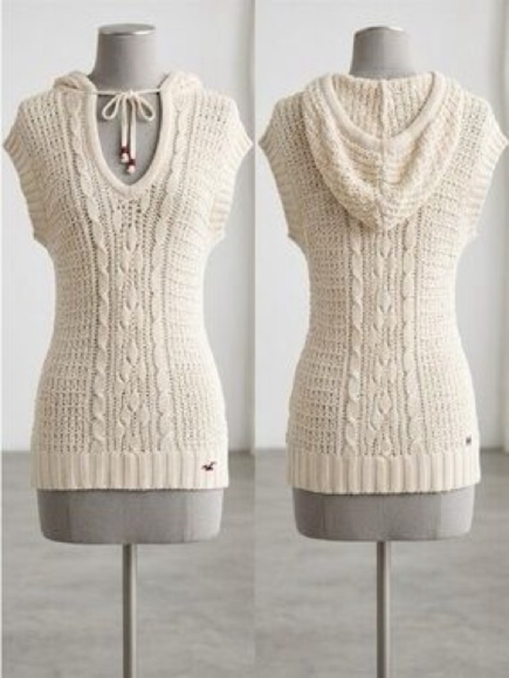 HOLLISTER Y2K SHORT SLEEVE HOODED SWEATER - Picture 8 of 8